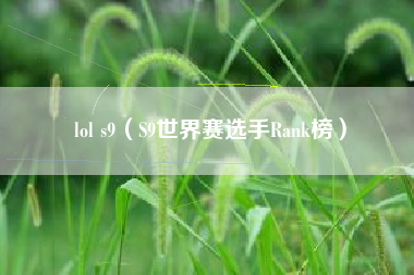 lol s9（S9世界赛选手Rank榜）