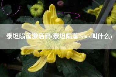 泰坦陨落激活码(泰坦陨落2xbox叫什么)