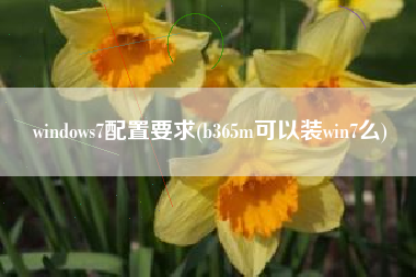 windows7配置要求(b365m可以装win7么)