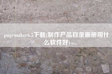 pagemaker6.5下载(制作产品目录画册用什么软件好)