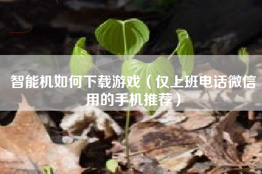 智能机如何下载游戏（仅上班电话微信用的手机推荐）