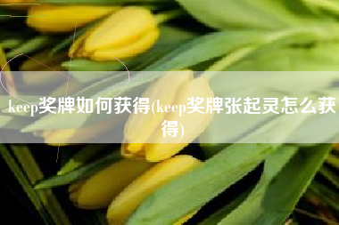 keep奖牌如何获得(keep奖牌张起灵怎么获得)