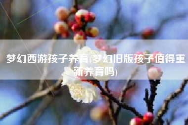 梦幻西游孩子养育(梦幻旧版孩子值得重新养育吗)