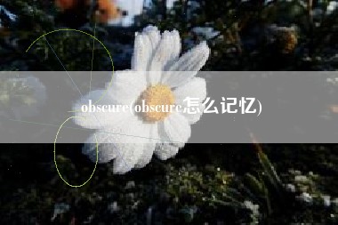 obscure(obscure怎么记忆)