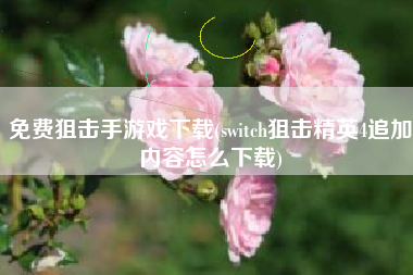 免费狙击手游戏下载(switch狙击精英4追加内容怎么下载)