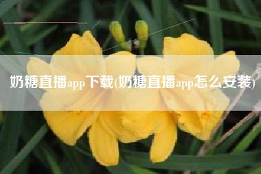 奶糖直播app下载(奶糖直播app怎么安装)