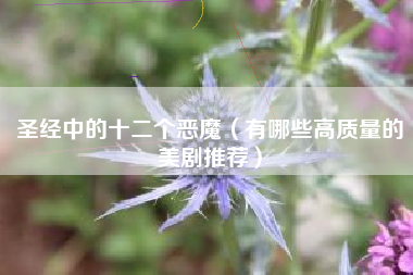 圣经中的十二个恶魔（有哪些高质量的美剧推荐）