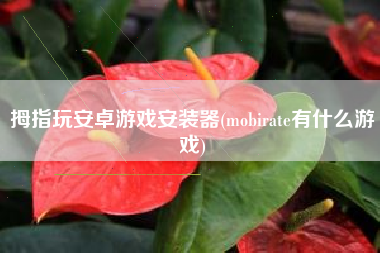 拇指玩安卓游戏安装器(mobirate有什么游戏)