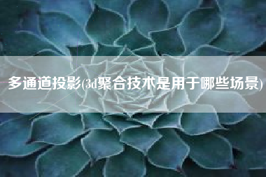 多通道投影(3d聚合技术是用于哪些场景)