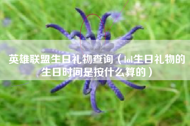 英雄联盟生日礼物查询（lol生日礼物的生日时间是按什么算的）