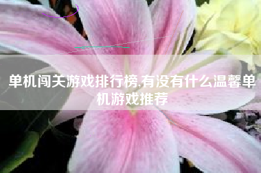 单机闯关游戏排行榜,有没有什么温馨单机游戏推荐