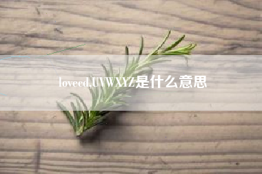 lovecd,UVWXYZ是什么意思