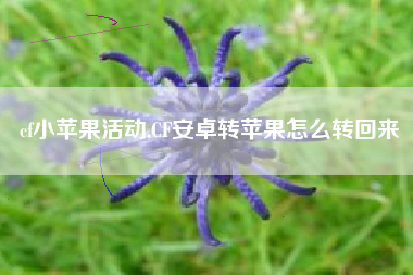 cf小苹果活动,CF安卓转苹果怎么转回来