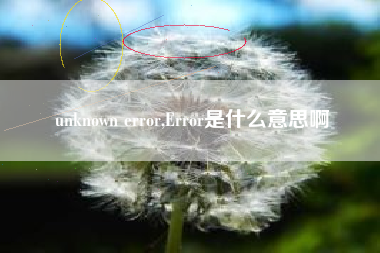 unknown error,Error是什么意思啊