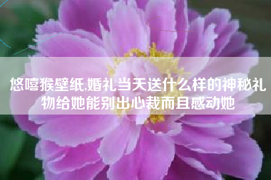 悠嘻猴壁纸,婚礼当天送什么样的神秘礼物给她能别出心裁而且感动她