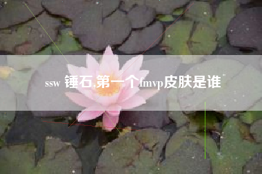 ssw 锤石,第一个fmvp皮肤是谁