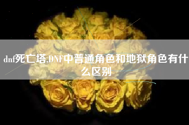 dnf死亡塔,DNF中普通角色和地狱角色有什么区别