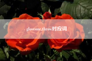 gloveone,throw对应词