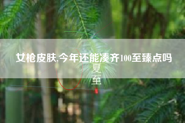 女枪皮肤,今年还能凑齐100至臻点吗