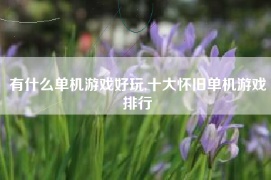 有什么单机游戏好玩,十大怀旧单机游戏排行