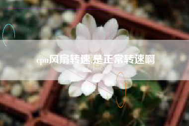 cpu风扇转速,是正常转速啊