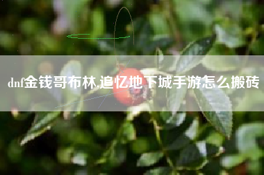 dnf金钱哥布林,追忆地下城手游怎么搬砖