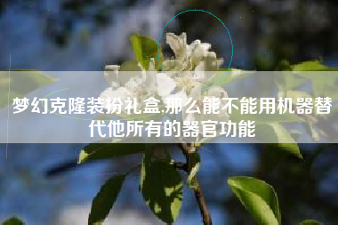 梦幻克隆装扮礼盒,那么能不能用机器替代他所有的器官功能