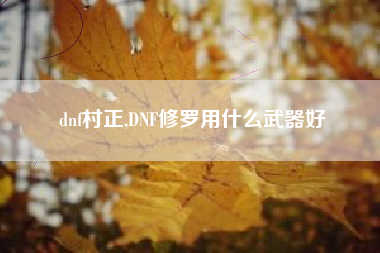 dnf村正,DNF修罗用什么武器好