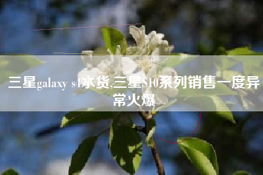 三星galaxy s4水货,三星S10系列销售一度异常火爆