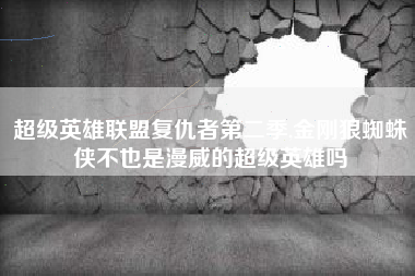 超级英雄联盟复仇者第二季,金刚狼蜘蛛侠不也是漫威的超级英雄吗