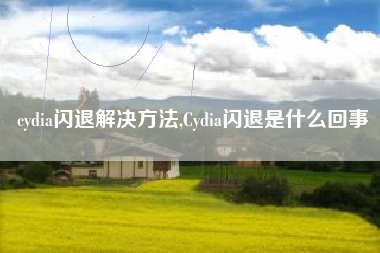 cydia闪退解决方法,Cydia闪退是什么回事