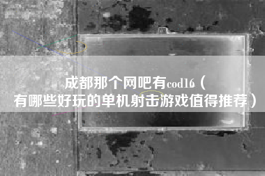 成都那个网吧有cod16（
有哪些好玩的单机射击游戏值得推荐）