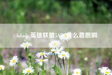 loladc,英雄联盟5ADC什么意思啊