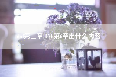 dnf第三章,DNF第6章出什么内容