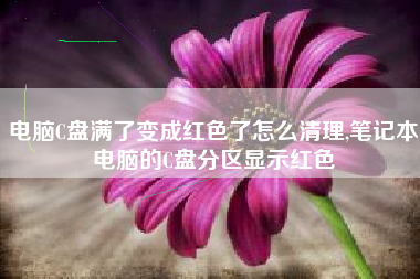 电脑C盘满了变成红色了怎么清理,笔记本电脑的C盘分区显示红色