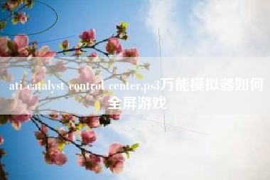 ati catalyst control center,ps3万能模拟器如何全屏游戏