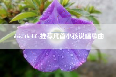 drivethelife,推荐几首小孩说唱歌曲