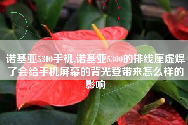 诺基亚5300手机,诺基亚5300的排线座虚焊了会给手机屏幕的背光登带来怎么样的影响