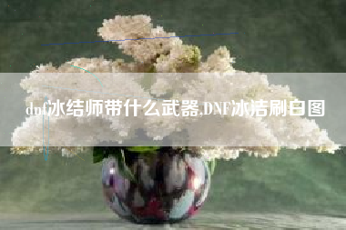 dnf冰结师带什么武器,DNF冰洁刷白图