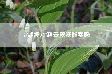 cf战神,CF赵云皮肤能卖吗