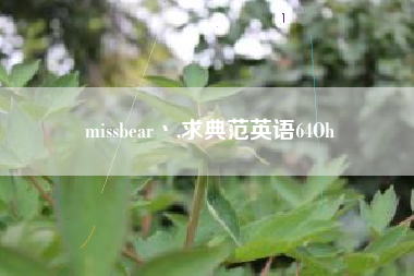 missbear丶,求典范英语64Oh