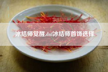 冰结师觉醒,dnf冰结师首饰选择