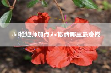 dnf枪炮师加点,dnf搬砖哪里最赚钱