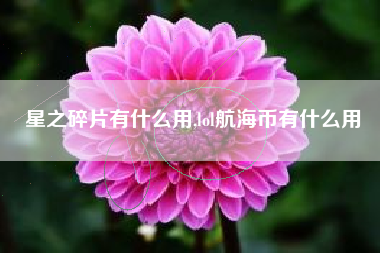 星之碎片有什么用,lol航海币有什么用