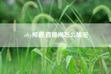 cfyy频道,直播间怎么加密