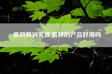 肌研极润乳液,肌研的产品好用吗