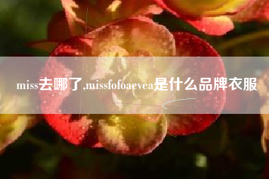 miss去哪了,missfofoaevea是什么品牌衣服