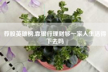 荐股英雄榜,靠银行理财够一家人生活得下去吗