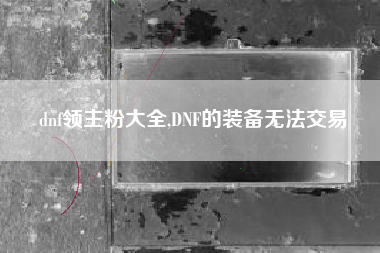 dnf领主粉大全,DNF的装备无法交易