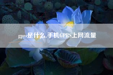 gprs是什么,手机GPRS上网流量